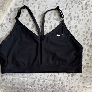 Nike Black V‑Neck Light Support Sports Bra